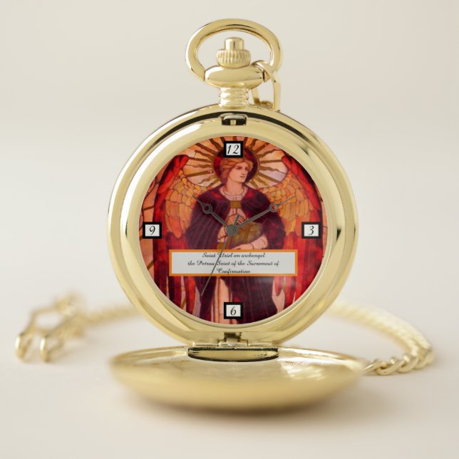Saint Uriel Archangel Pocket Watch (Inside)