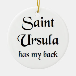 saint ursula coffee mug ceramic ornament