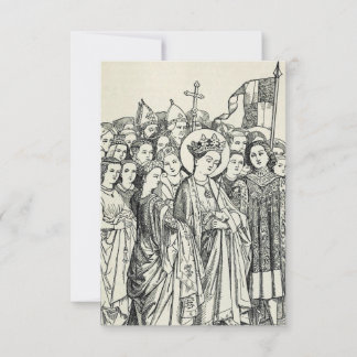 Saint Ursula Virgin and Martyr Holy Card