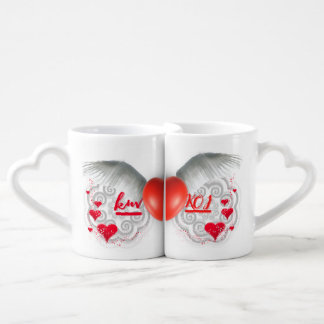 saint valentin rouge coffee mug set