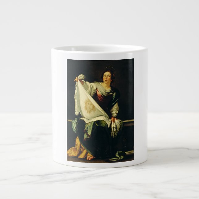 Saint Veronica by Bernardo Strozzi Giant Coffee Mug (Front)