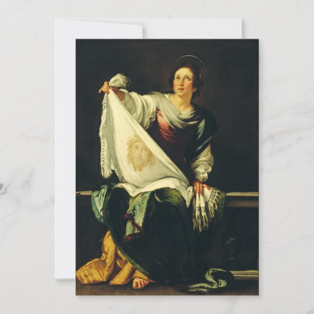 Saint Veronica by Bernardo Strozzi Thank You Card (Front)