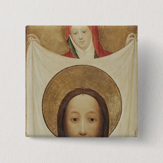 Saint Veronica with the Sudarium, c.1420 Pinback Button (Front)