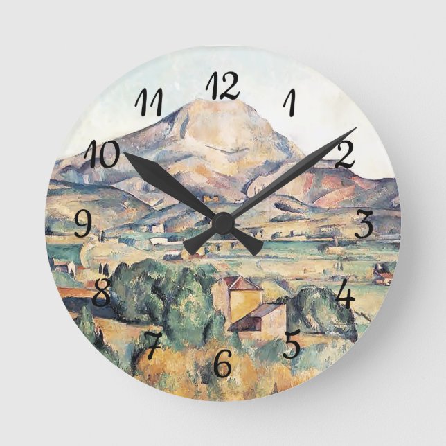 Saint-Victoire Barnes Mountain Paul Cezanne   Round Clock (Front)