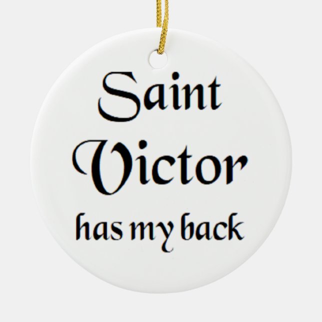 saint victor coffee mug ceramic ornament (Front)