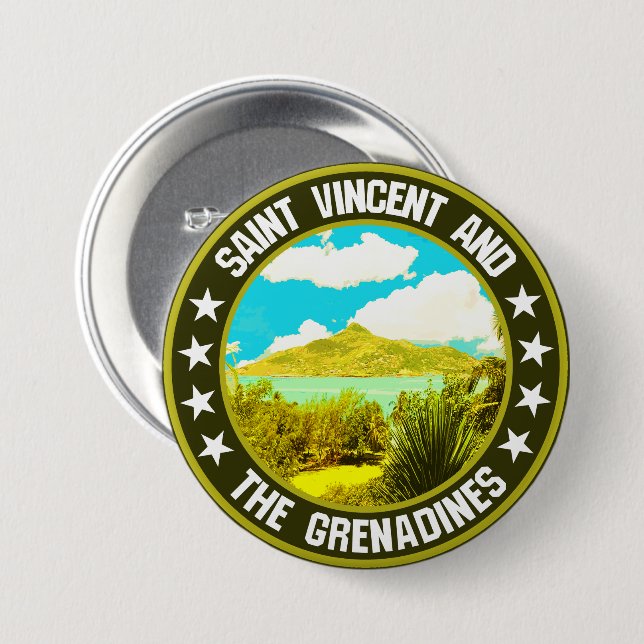 Saint Vincent and the Grenadines                   Button (Front & Back)