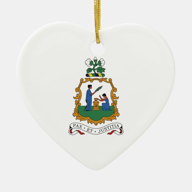 Saint Vincent and the Grenadines Coat of Arms Ceramic Ornament (Front)