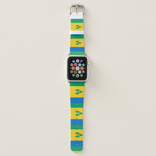Saint Vincent and the Grenadines Flag Apple Watch Band