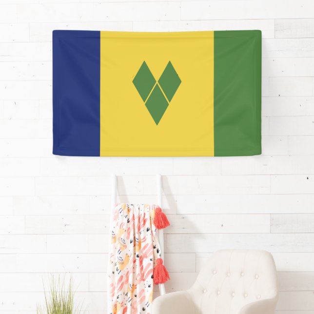 Saint Vincent and the Grenadines flag Banner (Insitu)