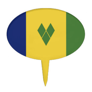 Saint Vincent and the Grenadines flag Cake Topper