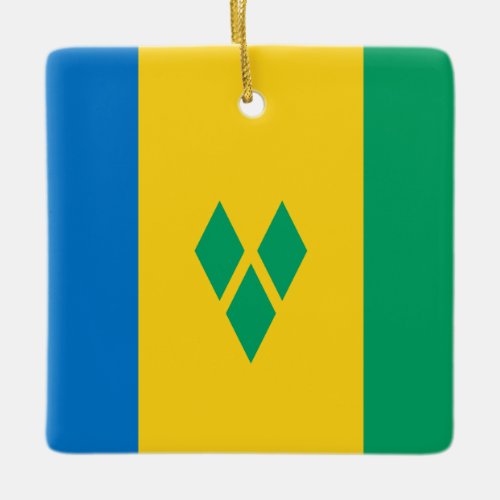 Saint Vincent and the Grenadines Flag Ceramic Ornament