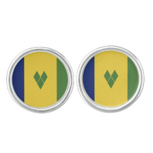 Saint Vincent and the Grenadines flag Cufflinks