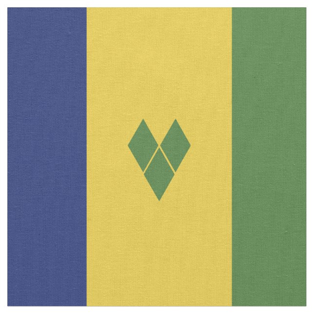 Saint Vincent and the Grenadines flag Fabric (Close Up)