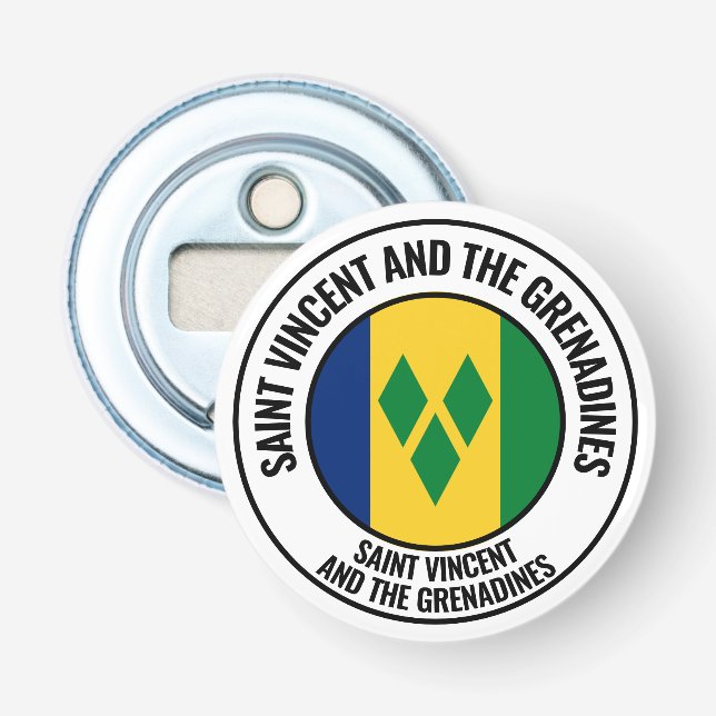 Saint Vincent and the Grenadines Flag Gorgeous Bottle Opener (Front)