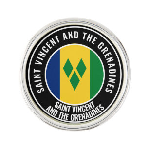 Saint Vincent and the Grenadines Flag Patriotic Lapel Pin