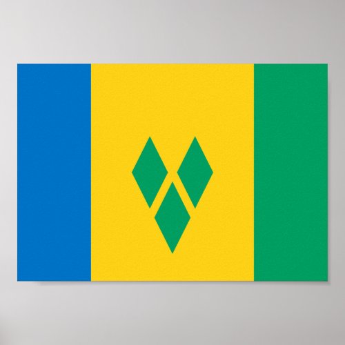 Saint Vincent and the Grenadines Flag Poster