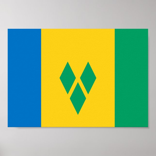 Saint Vincent and the Grenadines Flag Poster (Front)