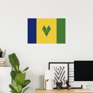 Saint Vincent and the Grenadines flag Poster