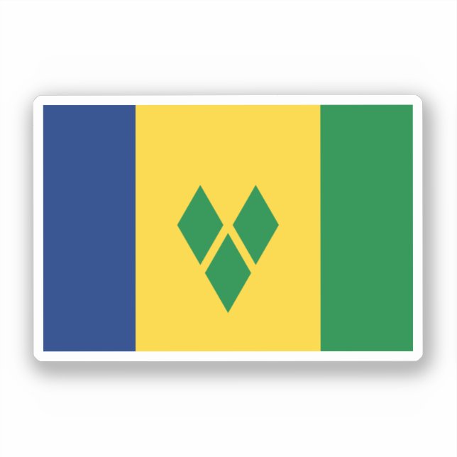 Saint Vincent and the Grenadines flag Sticker (Front)