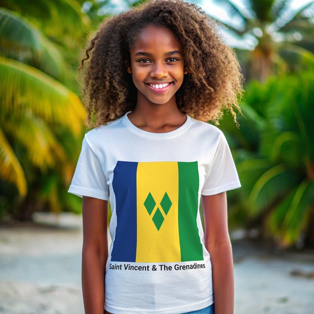 Saint Vincent and the Grenadines Flag Vincy T-Shirt (Creator Uploaded)