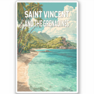 Saint Vincent and the Grenadines Illustration Sticker