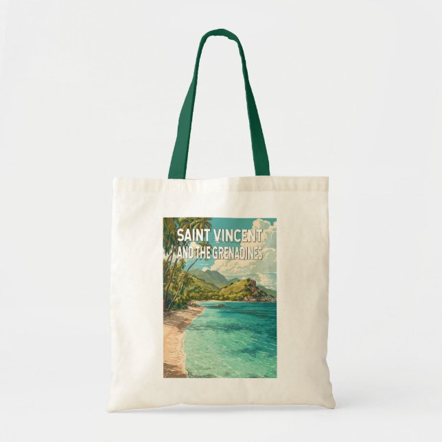 Saint Vincent and the Grenadines Illustration Tote Bag (Front)