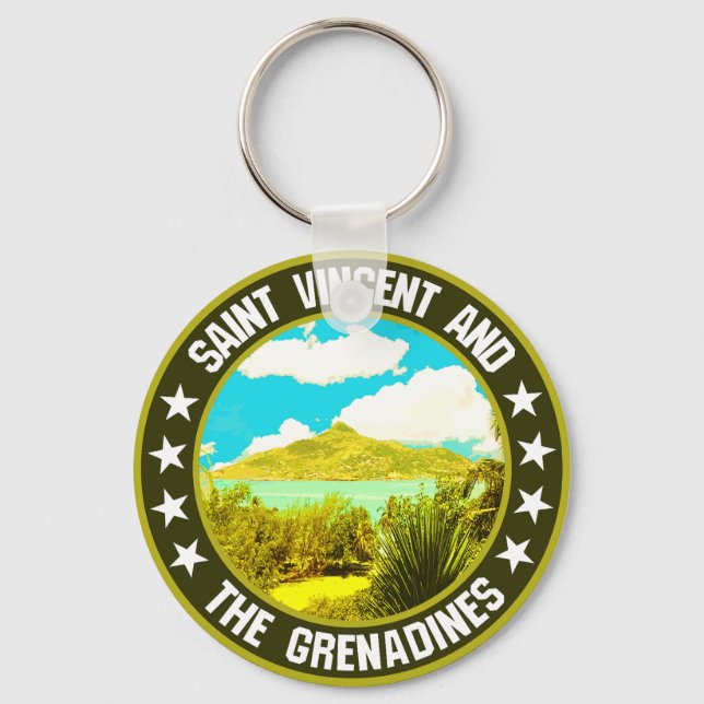 Saint Vincent and the Grenadines                   Keychain (Back)