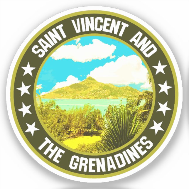 Saint Vincent and the Grenadines                   Sticker (Front)