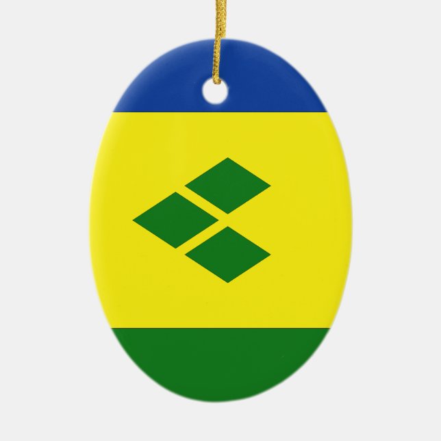 Saint Vincent Ceramic Ornament (Front)