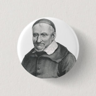 Saint Vincent de Paul Gentle Mercy Art Button