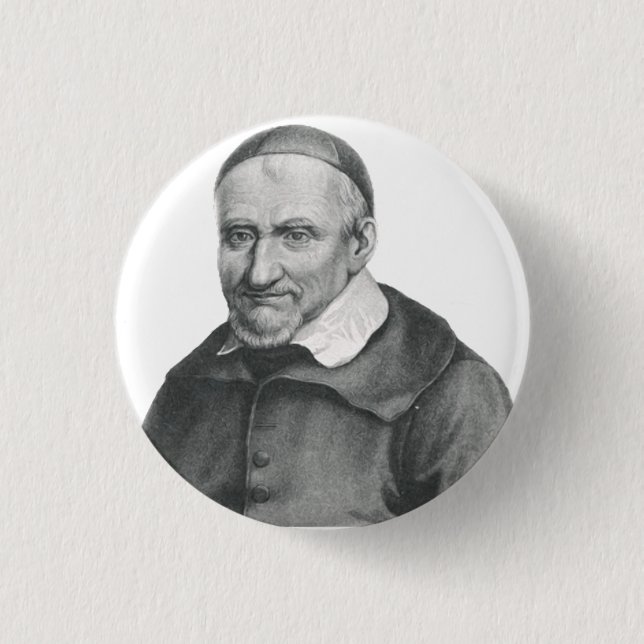 Saint Vincent de Paul Gentle Mercy Art Button (Front)