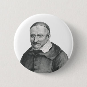 Saint Vincent de Paul Gentle Mercy Art Button