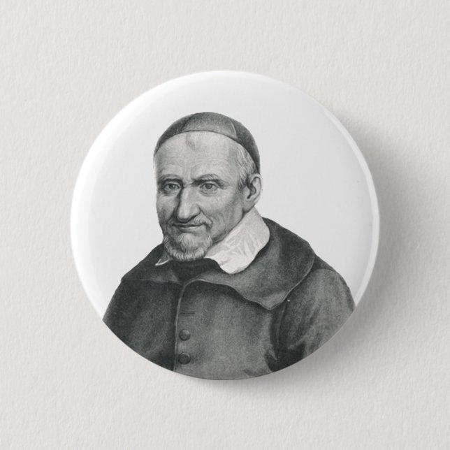 Saint Vincent de Paul Gentle Mercy Art Button (Front)