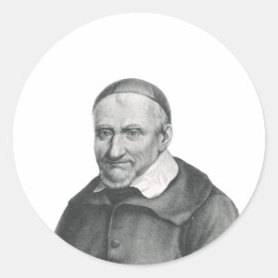 Saint Vincent de Paul Gentle Mercy Art Classic Round Sticker