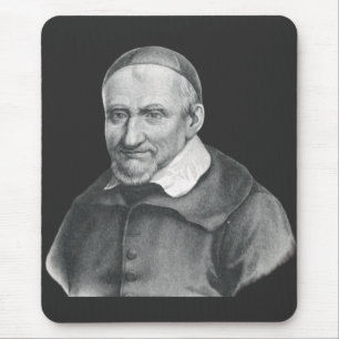 Saint Vincent de Paul Gentle Mercy Art Mouse Pad