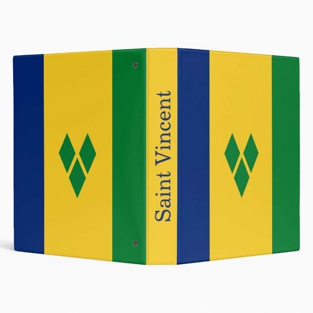 Saint Vincent Flag 3 Ring Binder (Background)