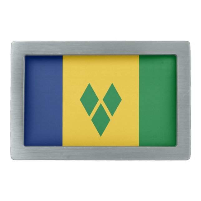 Saint Vincent Flag Belt Buckle (Front)