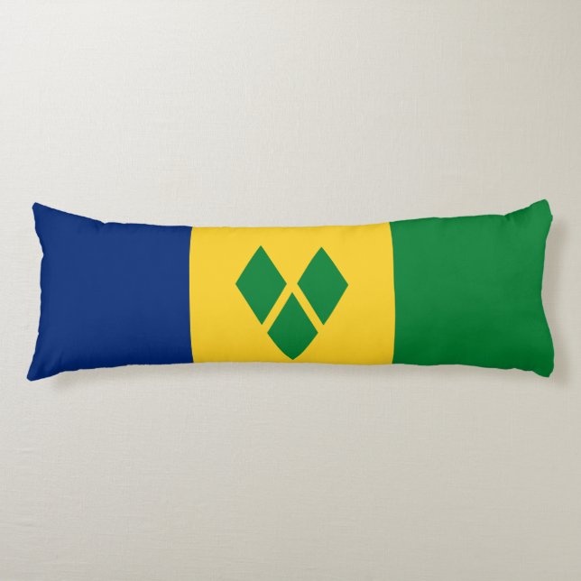 Saint Vincent Flag Body Pillow (Front)