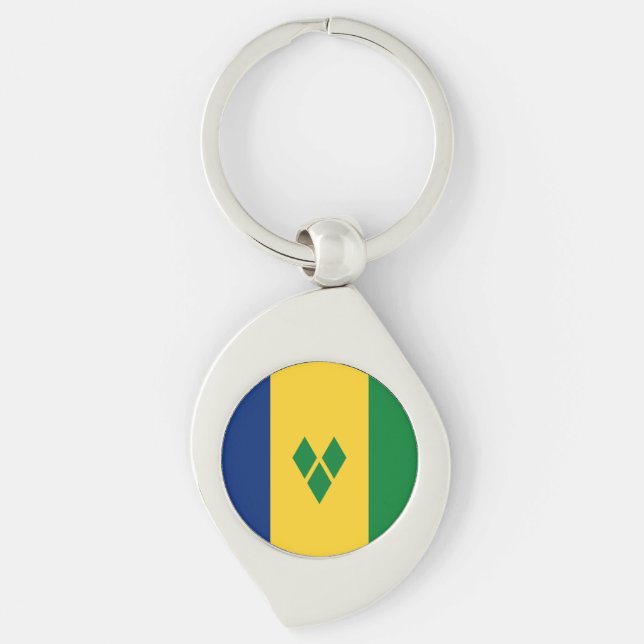 Saint Vincent Flag Keychain (Front)