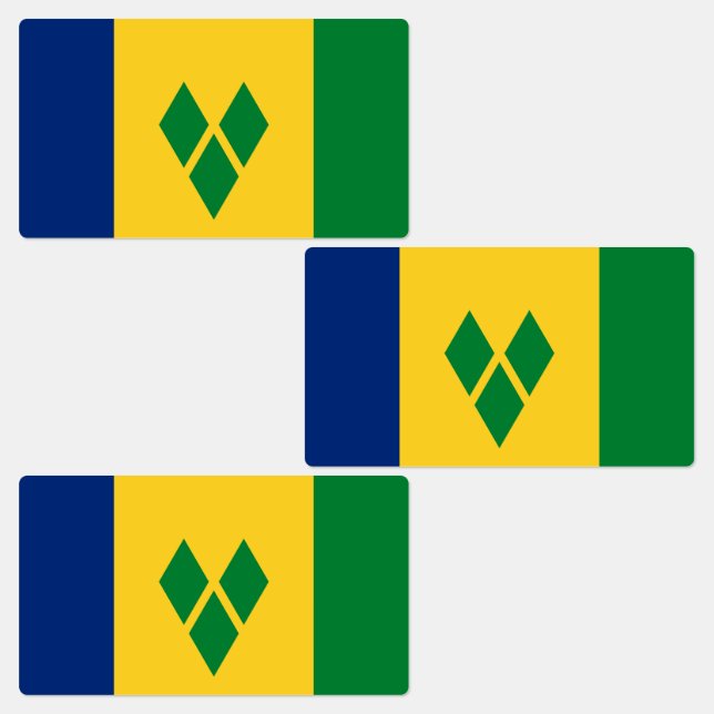 Saint Vincent Flag Labels (Group)