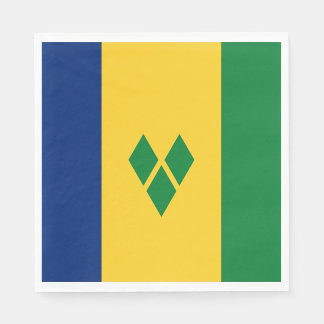 Saint Vincent Flag Napkins (Front)