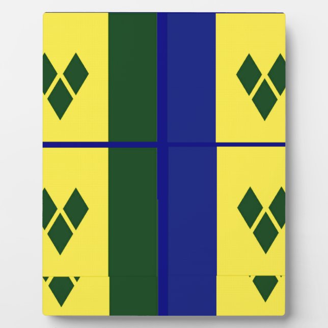 Saint vincent flag plaque (Front)
