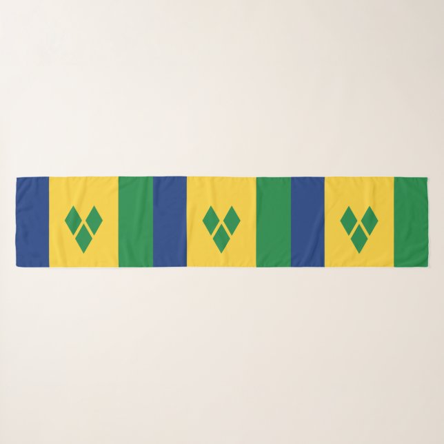 Saint Vincent Flag Scarf (Front (Horizontal))