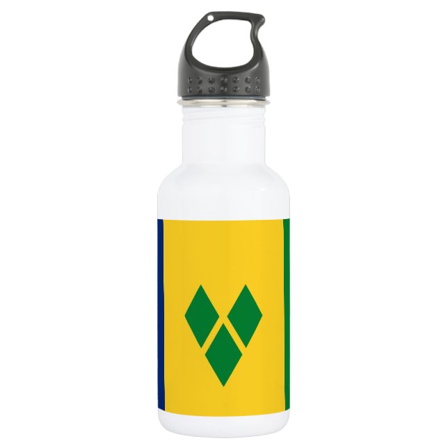 Saint Vincent Flag Stainless Steel Water Bottle (Front)