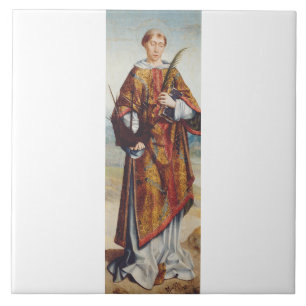 Saint Vincent of Saragossa Martyr Fine Art Ceramic Tile
