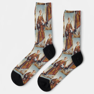 Saint Vincent of Saragossa Martyr Fine Art Socks