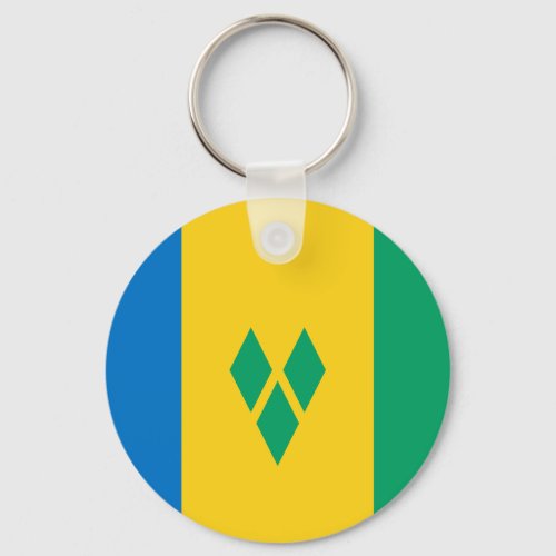 Saint Vincent  the Grenadines Flag Keychain