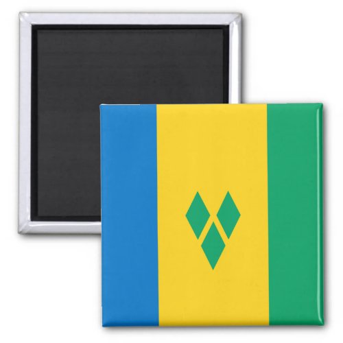 Saint Vincent  the Grenadines Flag Magnet