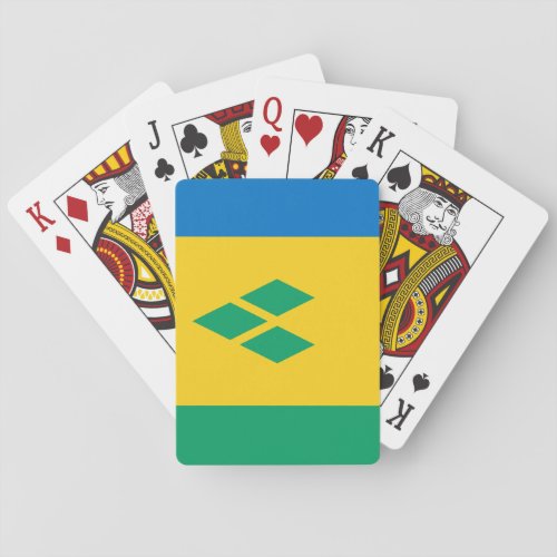 Saint Vincent  the Grenadines Flag Playing Cards