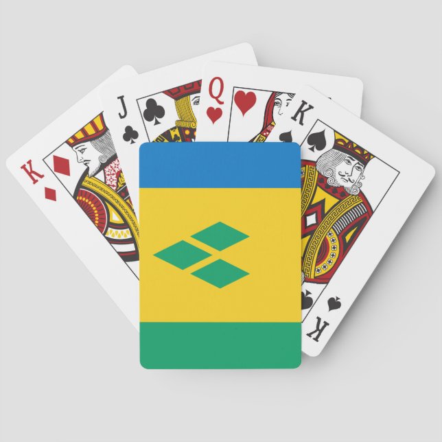 Saint Vincent & the Grenadines Flag Poker Cards (Back)
